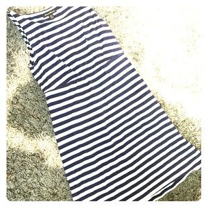 Tommy Bahama dark blue and white striped dress